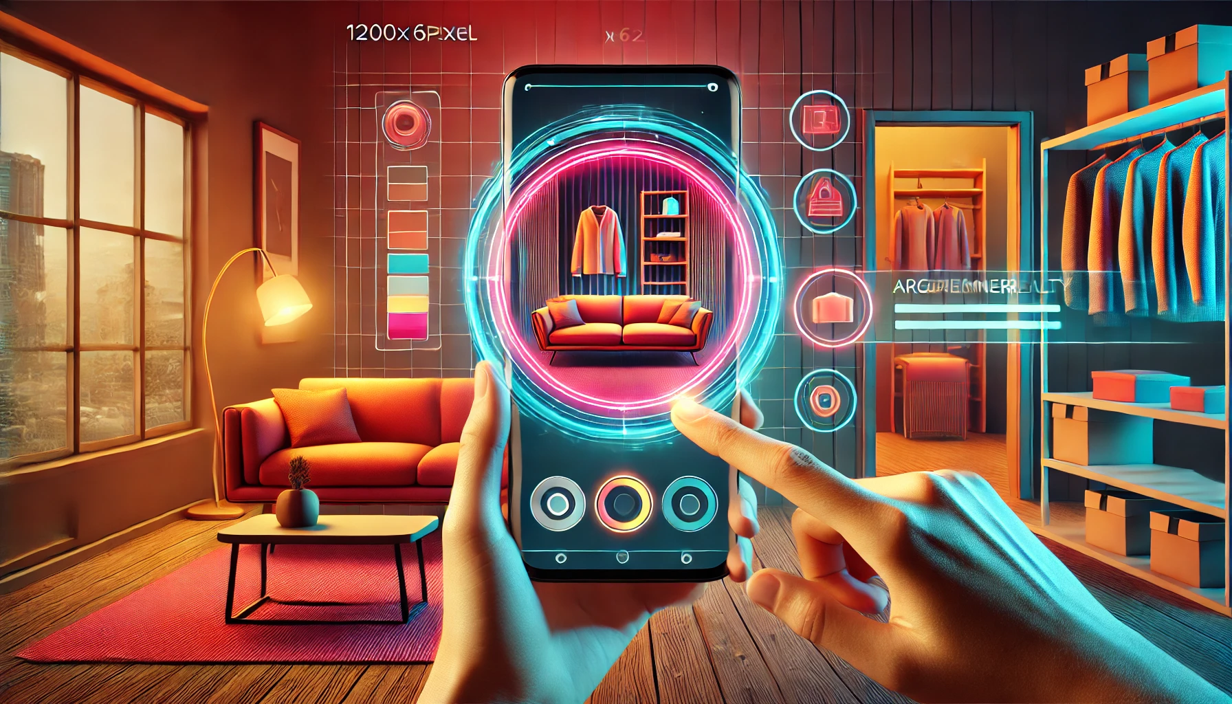 Augmented reality shopping experience with 3D visuals